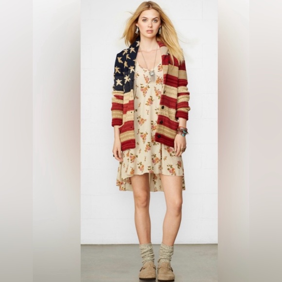 Americana special edition Ralph Lauren patriotic intarsia cardigan - Picture 2 of 8